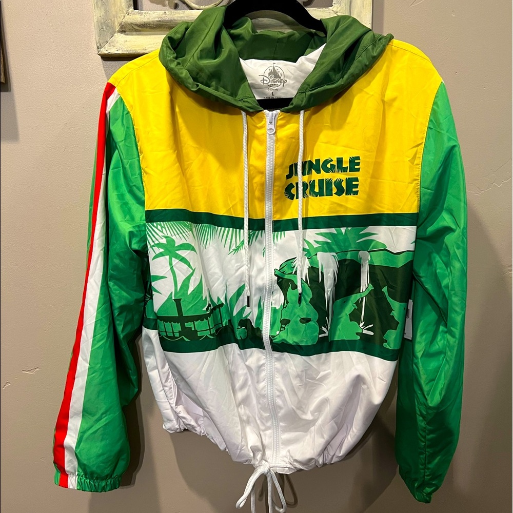 Disney, Jungle Cruise windbreaker zip up jacket, from Disneyland